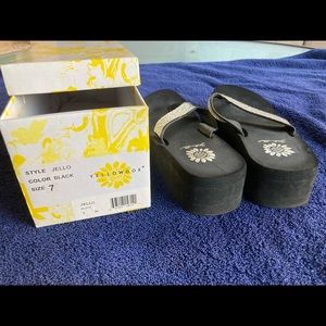 YellowBox Memory Foam Embellished Flip-Flops